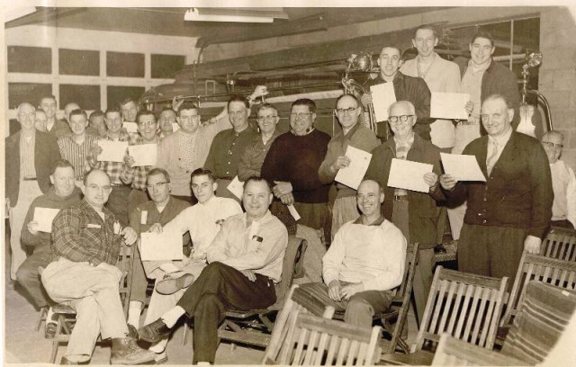 On March 26, 1959 DCFD Firefighters pose for a picture after completing a 21 hour radiation course given by the State Dept. of Education. Photo is courtesy of the Westerly Sun